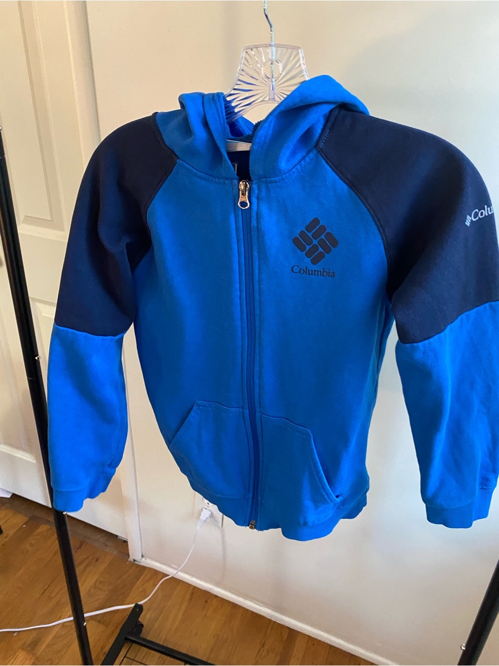 Columbia Kids Blue and Navy Hooded Zip Jacket